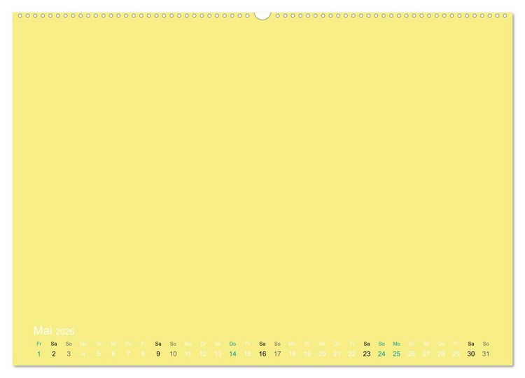Produktbild: Bastelkalender - Gelb (Wandkalender 2026 DIN A2 quer), CALVENDO Monatskalender
