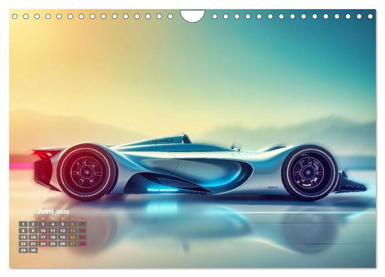 Produktbild: Formel E futuristisch (Wandkalender 2026 DIN A4 quer), CALVENDO Monatskalender
