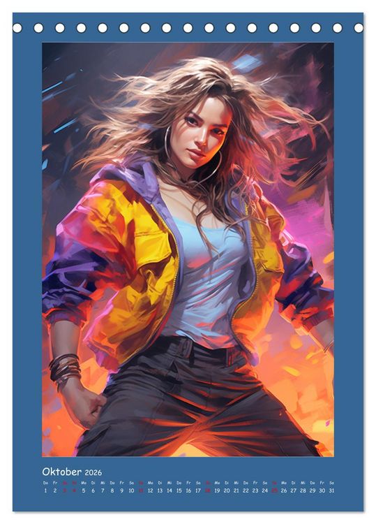 Produktbild: Urban Dancer. Streetstyle-Szene-Illustrationen (Tischkalender 2026 DIN A5 hoch), CALVENDO Monatskalender