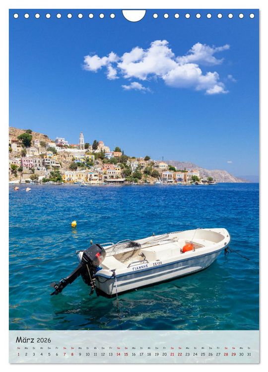 Produktbild: Rhodos und Symi, Insel der Schwammtaucher (Wandkalender 2026 DIN A4 hoch), CALVENDO Monatskalender