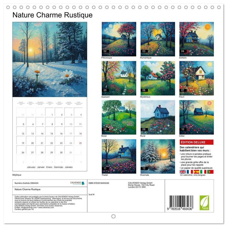 Produktbild: Sual&acute;M, S: Nature Charme Rustique (Calendrier mural carr&eacute; 20