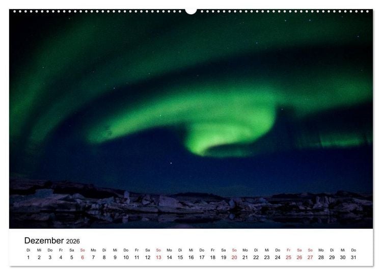 Produktbild: Island Natur pur (Wandkalender 2026 DIN A2 quer), CALVENDO Monatskalender