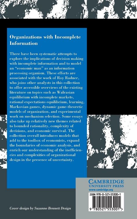 Produktbild: Organization with Incomplete Information