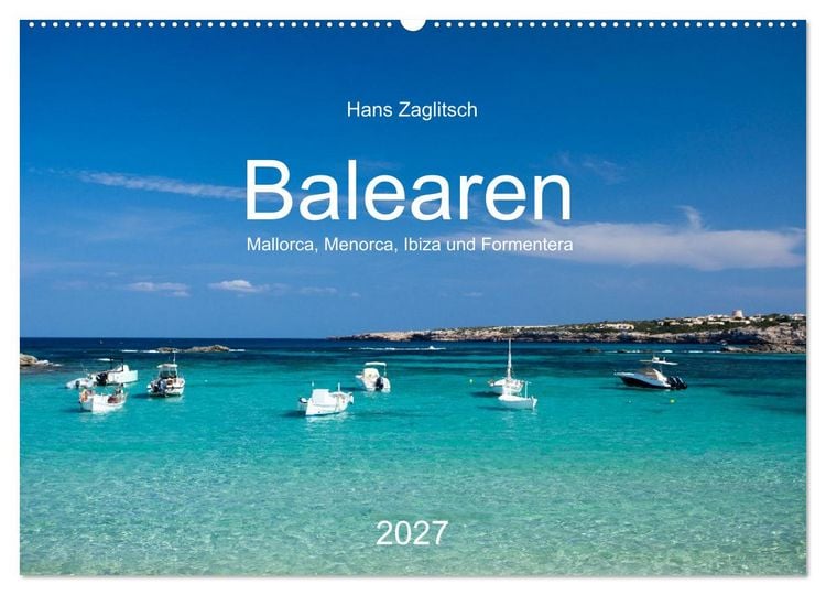 Produktbild: Balearen - Mallorca, Menorca, Ibiza und Formentera (Wandkalender 2027 DIN A2 quer), CALVENDO Monatskalender