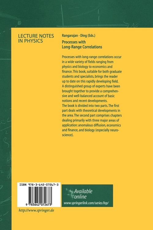 Produktbild: Processes with Long-Range Correlations