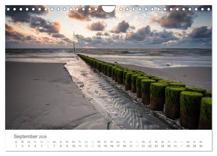 Produktbild: Nordfriesische Inselwelt - Bunte Watt- und Wolkenlandschaften (Wandkalender 2026 DIN A4 quer), CALVENDO Monatskalender