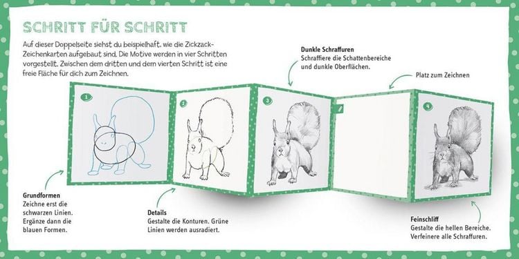 Produktbild: Die Kunst des Zeichnens f&uuml;r Kinder Zickzack-Zeichenkarten