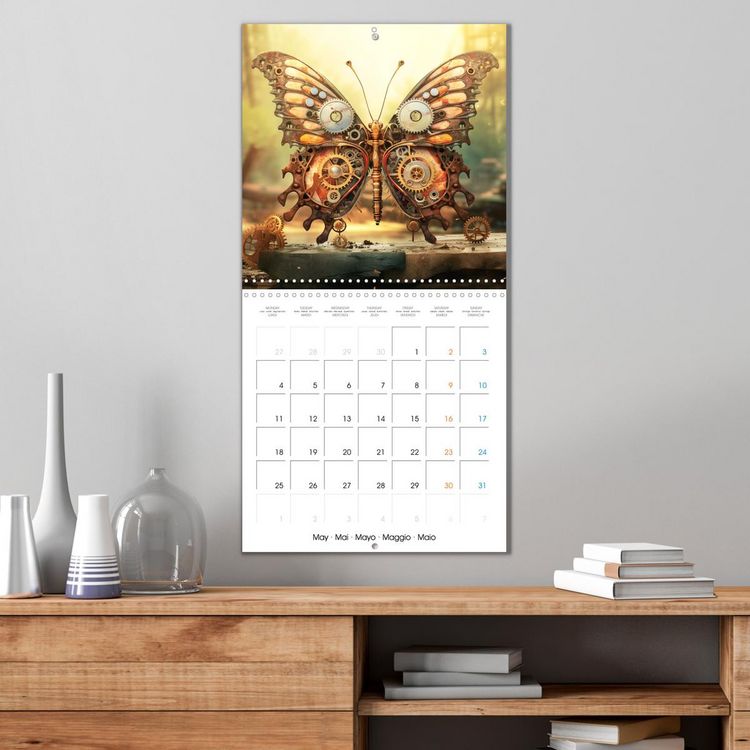 Produktbild: Cr&eacute;atures r&eacute;tro-m&eacute;caniques (Calendrier mural carr&eacute; 2026 30x30 cm) Calendrier double avec une page pour vos prises de notes