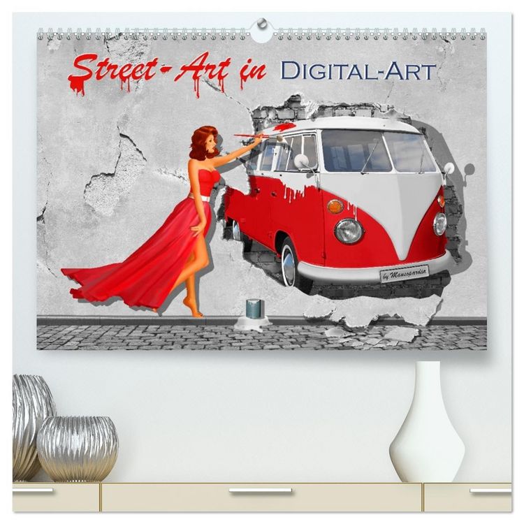 Produktbild: Street-Art in Digital-Art by Mausopardia (hochwertiger Premium Wandkalender 2026 DIN A2 quer), Kunstdruck in Hochglanz