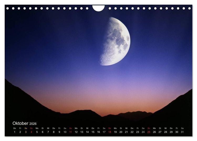Produktbild: Mondnacht (Wandkalender 2026 DIN A4 quer), CALVENDO Monatskalender