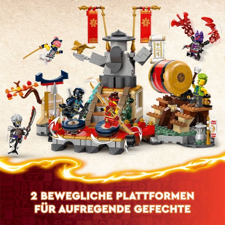Produktbild: LEGO NINJAGO Turnier-Arena, Abenteuer-Spielzeug mit 6 Minifiguren 71818