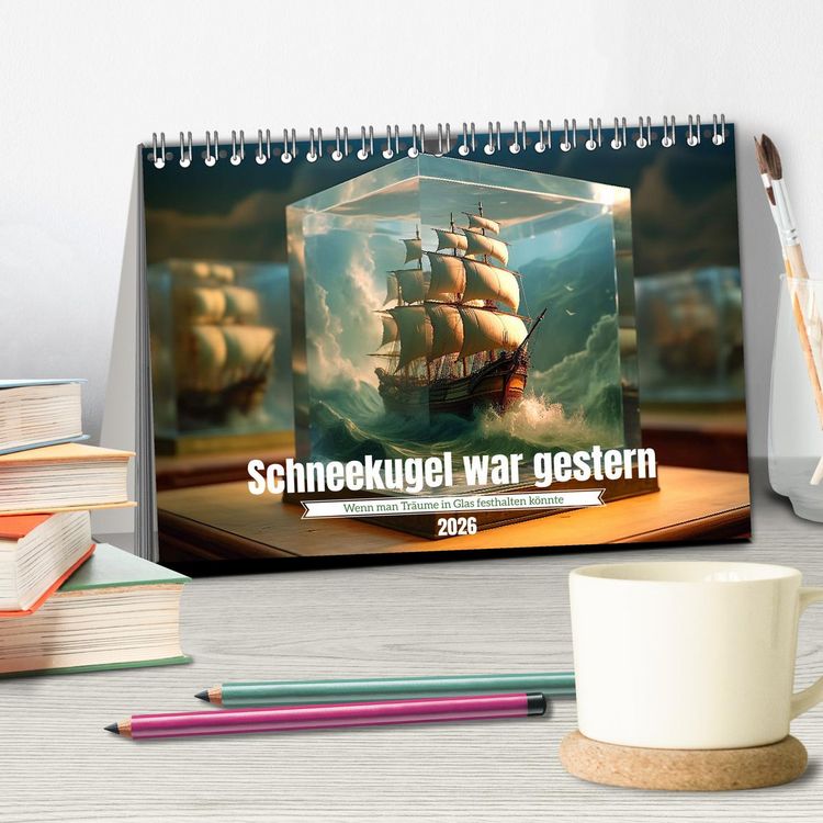 Produktbild: Schneekugel war gestern (Tischkalender 2026 DIN A5 quer), CALVENDO Monatskalender