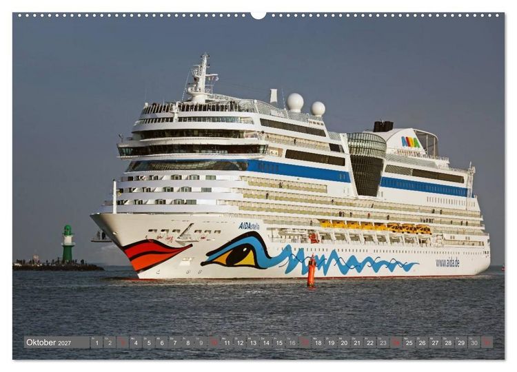 Produktbild: Kreuzfahrt Warnem&uuml;nde (hochwertiger Premium Wandkalender 2027 DIN A2 quer), Kunstdruck in Hochglanz