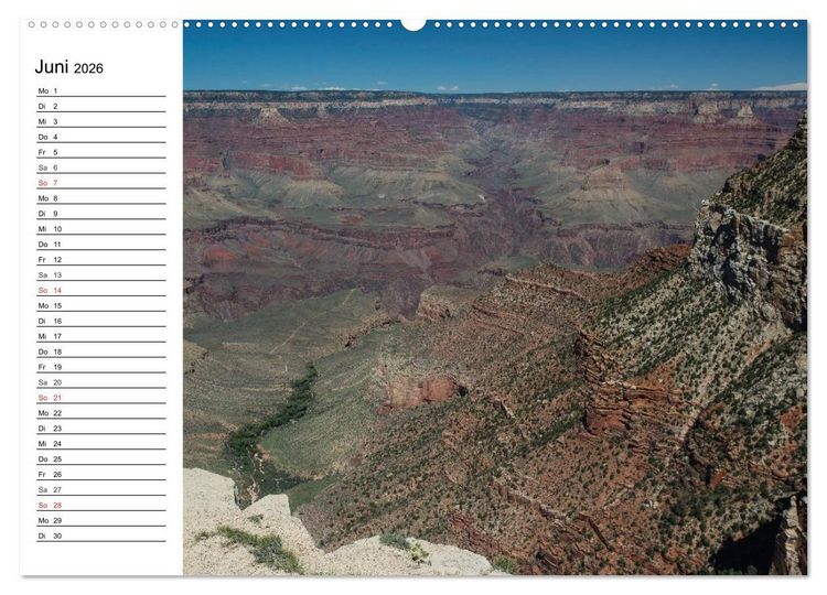 Produktbild: Faszination Grand Canyon (Wandkalender 2026 DIN A2 quer), CALVENDO Monatskalender