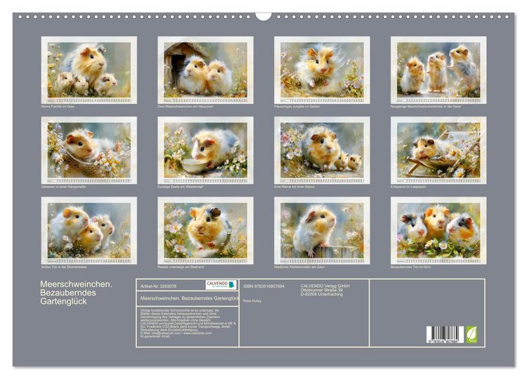 Produktbild: Meerschweinchen. Bezauberndes Gartengl&uuml;ck (Wandkalender 2027 DIN A2 quer), CALVENDO Monatskalender