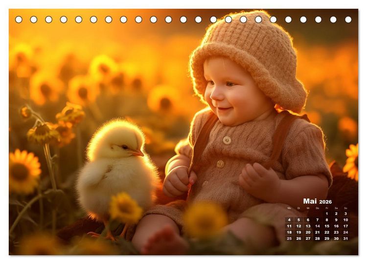 Produktbild: Kleine Herzen, Gro&szlig;e Liebe: Ein Jahr voller Freude und Entz&uuml;cken (Tischkalender 2026 DIN A5 quer), CALVENDO Monatskalender