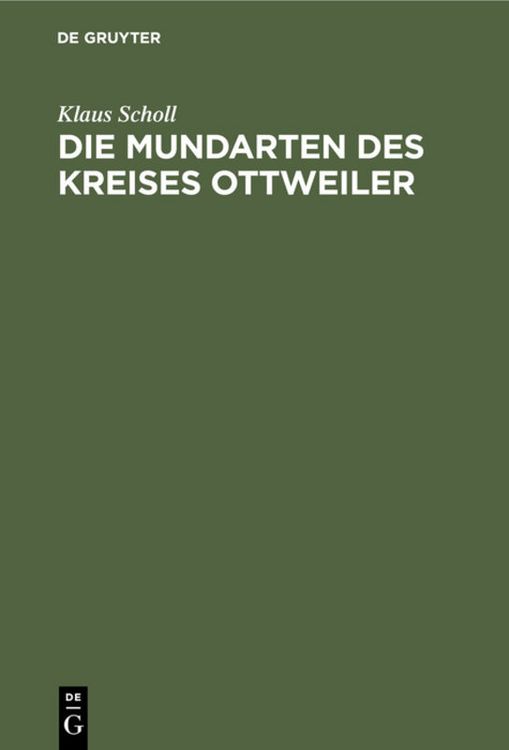 Produktbild: Die Mundarten des Kreises Ottweiler