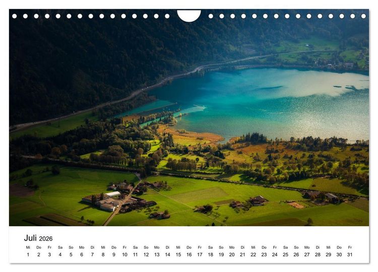Produktbild: Wunderwelt Schweiz (Wandkalender 2026 DIN A4 quer), CALVENDO Monatskalender