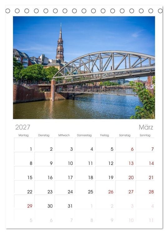 Produktbild: Tischplaner 2027 - Hamburg - Zwischen Alster und Elbe (A5 Tischkalender zum Aufstellen) CALVENDO