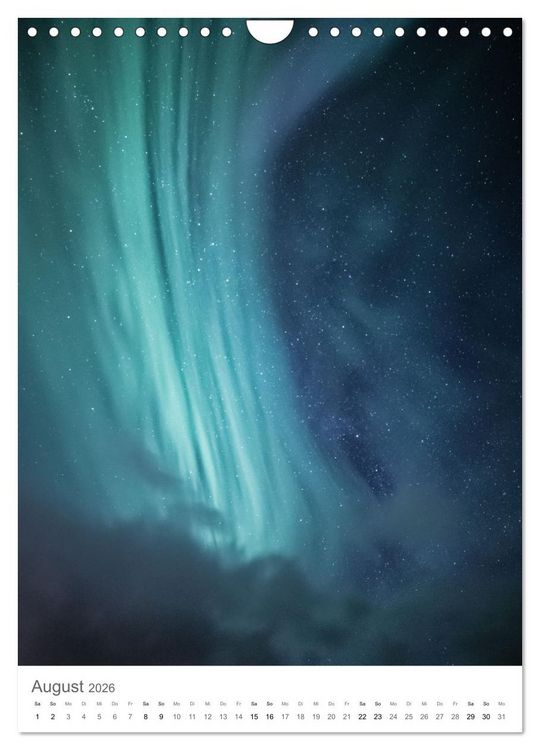 Produktbild: Nordlichter &ndash; Farbenspiel der Nacht (Wandkalender 2026 DIN A4 hoch), CALVENDO Monatskalender