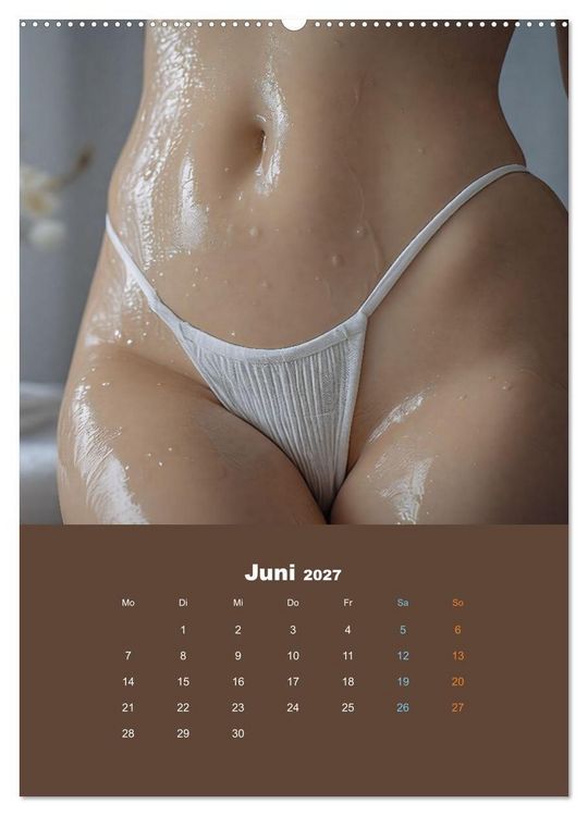 Produktbild: Einge&ouml;lt - Sexy Frauen Kalender (Wandkalender 2027 DIN A2 hoch), CALVENDO Monatskalender
