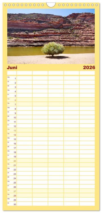 Produktbild: Familienplaner 2026 - Unterwegs in Australiens Nationalparks mit 5 Spalten (Wandkalender, 21 x 45 cm) CALVENDO