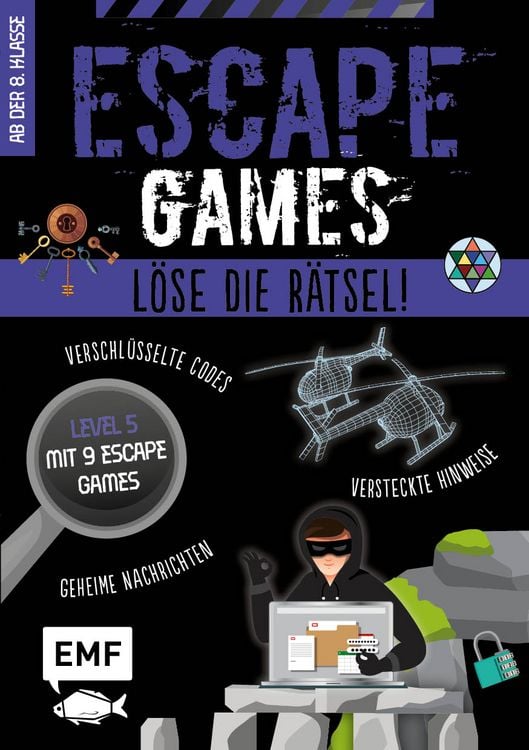 Produktbild: Escape Games Level 5 (lila) &ndash; L&ouml;se die R&auml;tsel! &ndash; 9 Escape Games ab der 8. Klasse