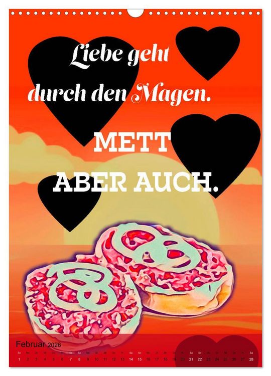 Produktbild: Mettbr&ouml;tchen Tr&auml;ume - Mettkalender (Wandkalender 2026 DIN A3 hoch), CALVENDO Monatskalender