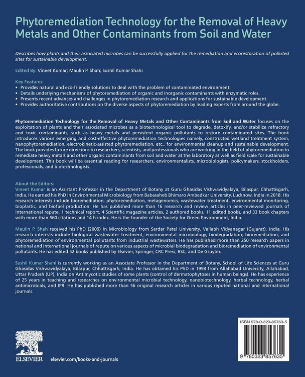 Produktbild: Phytoremediation Technology for the Removal of Heavy Metals and Other Contaminants from Soil and Water