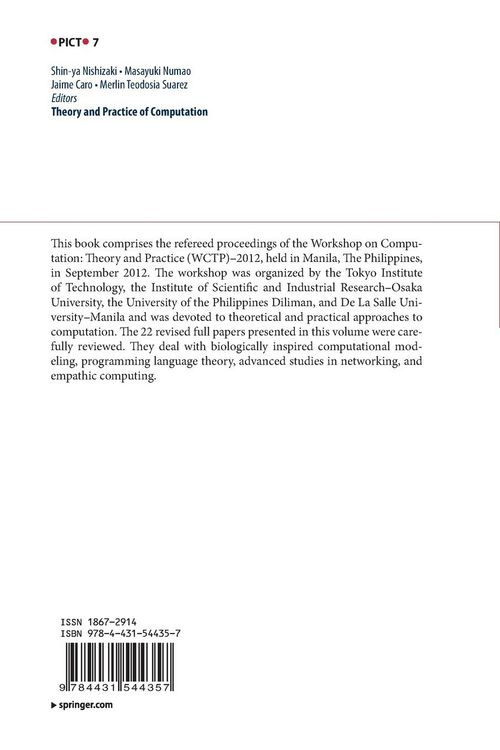 Produktbild: Theory and Practice of Computation