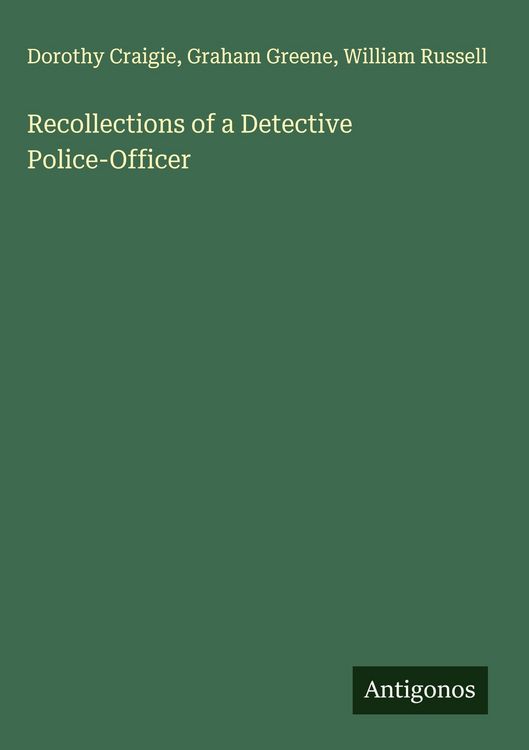 Produktbild: Recollections of a Detective Police-Officer