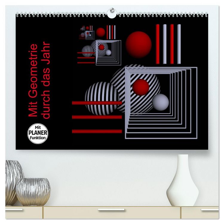 Produktbild: Mit Geometrie durch das Jahr (hochwertiger Premium Wandkalender 2026 DIN A2 quer), Kunstdruck in Hochglanz