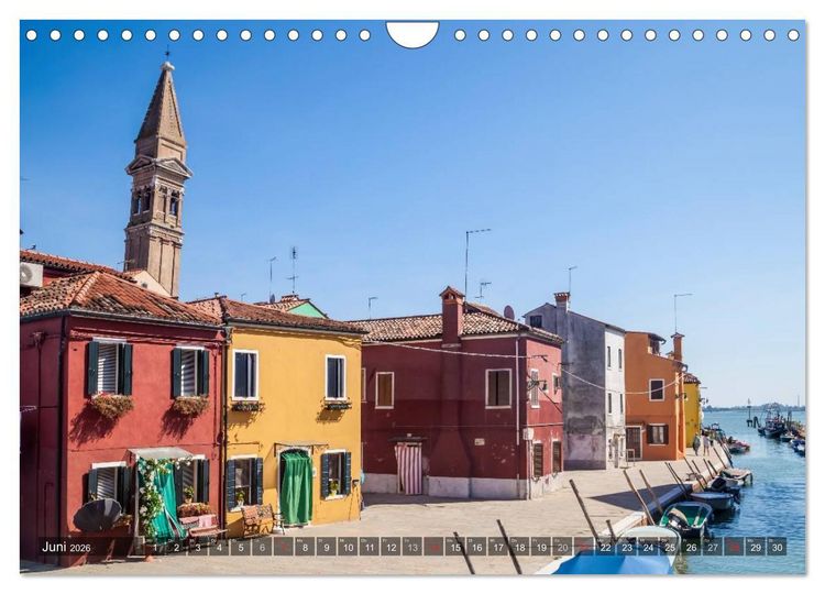 Produktbild: BURANO Charmante und farbenfrohe Insel (Wandkalender 2026 DIN A4 quer), CALVENDO Monatskalender