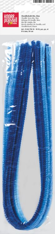 Produktbild: Chenilledraht | &Oslash; 6 mm 500 mm, blau, 10 St&uuml;ck