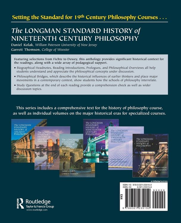 Produktbild: The Longman Standard History of 19th Century Philosophy