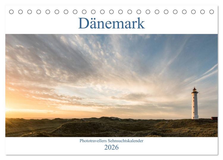 Produktbild: D&auml;nemark - Phototravellers Sehnsuchtskalender (Tischkalender 2026 DIN A5 quer), CALVENDO Monatskalender