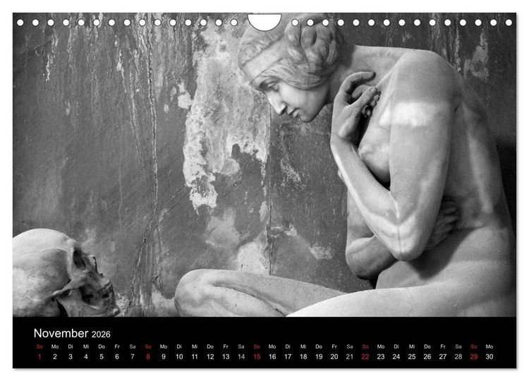 Produktbild: Lebende Steine - Skulpturen auf dem Friedhof Staglieno (Wandkalender 2026 DIN A4 quer), CALVENDO Monatskalender