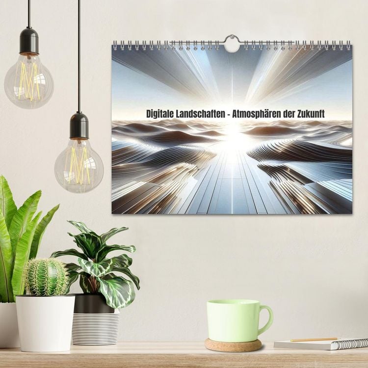 Produktbild: Digitale Landschaften &ndash; Atmosph&auml;ren der Zukunft (Wandkalender 2027 DIN A4 quer), CALVENDO Monatskalender