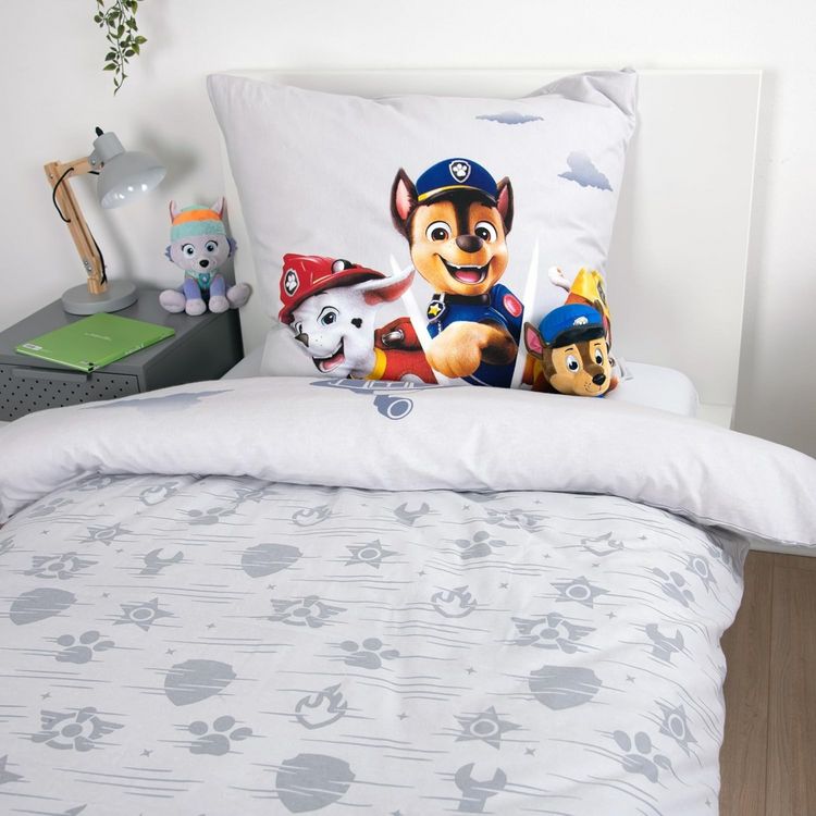 Produktbild: Herding 4632649050 - Paw Patrol, Adventure Bay Heroes, Bettw&auml;sche-Set, Baumwolle/Flanell, 80 x 80 cm, 135 x 200 cm