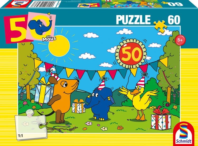 Produktbild: Alles Liebe zum Geburtstag, 50. Geburtstag Elefant, 60 Teile