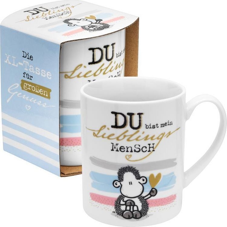 Produktbild: XL-Tasse f&uuml;r gro&szlig;en Genuss "Du bist mein Lieblingsmensch"