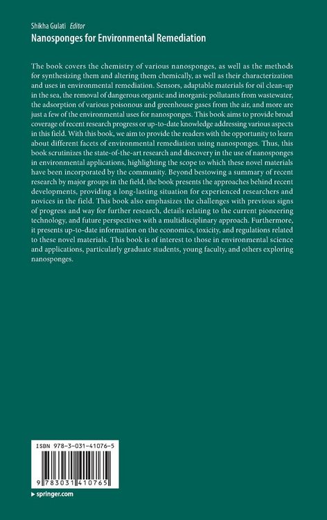Produktbild: Nanosponges for Environmental Remediation