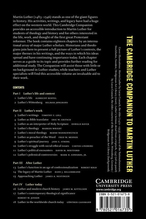 Produktbild: The Cambridge Companion to Martin Luther