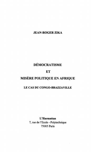 Produktbild: Democratisme Et Misere Politique En Afrique