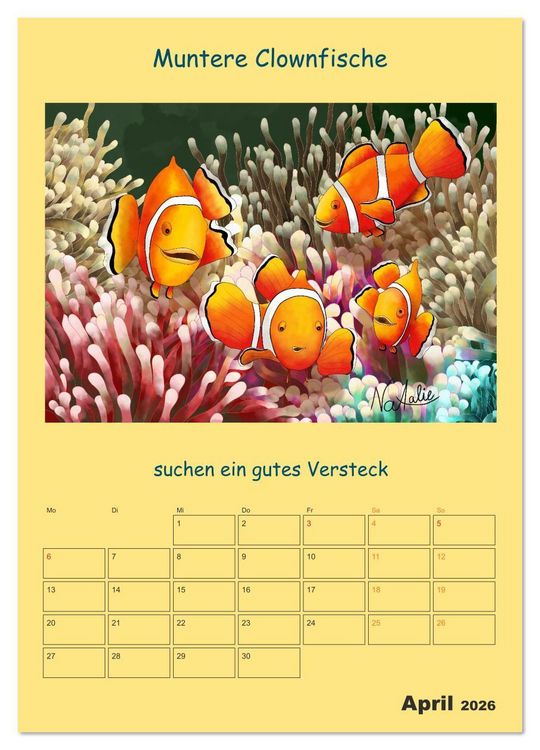 Produktbild: Wasserbewohner (hochwertiger Premium Wandkalender 2026 DIN A2 hoch), Kunstdruck in Hochglanz