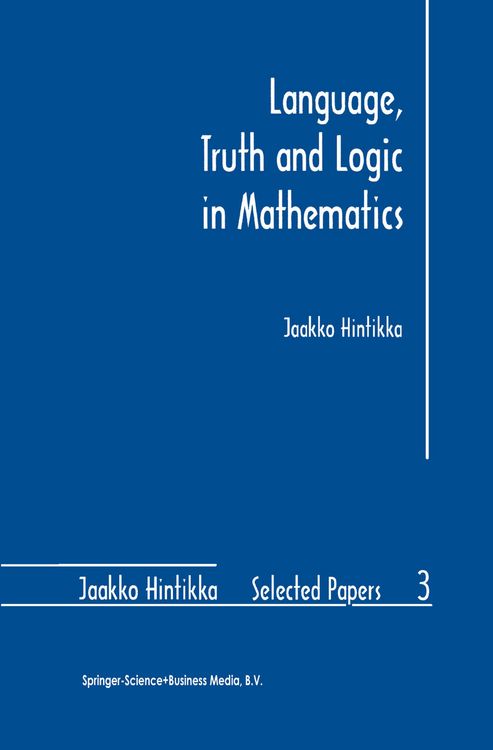Produktbild: Language, Truth and Logic in Mathematics