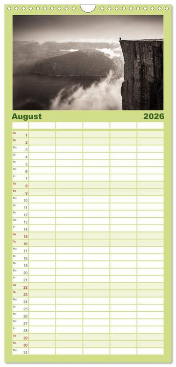 Produktbild: Familienplaner 2026 - Wild, Wild Places mit 5 Spalten (Wandkalender, 21 x 45 cm) CALVENDO