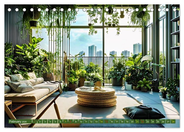 Produktbild: Nature Feeling - Urban Jungle (Desk Calendar 2026 DIN A5 landscape), CALVENDO 12 Month DeskCalendar