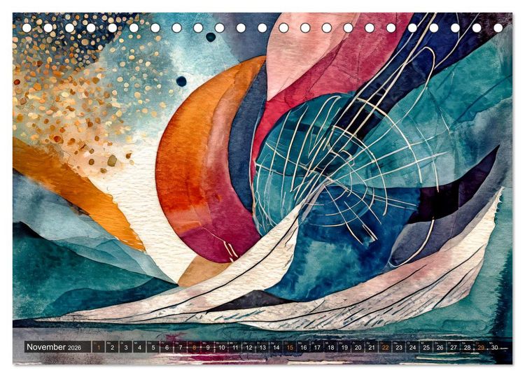 Produktbild: Spiel der Farben und Formen (Tischkalender 2026 DIN A5 quer), CALVENDO Monatskalender