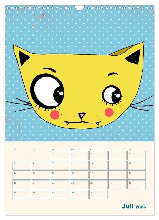 Produktbild: Kindliche Motive von Little Miss Arty - Illustrationen! (Wandkalender 2026 DIN A3 hoch), CALVENDO Monatskalender